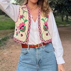 daphnea paris embroidered vest